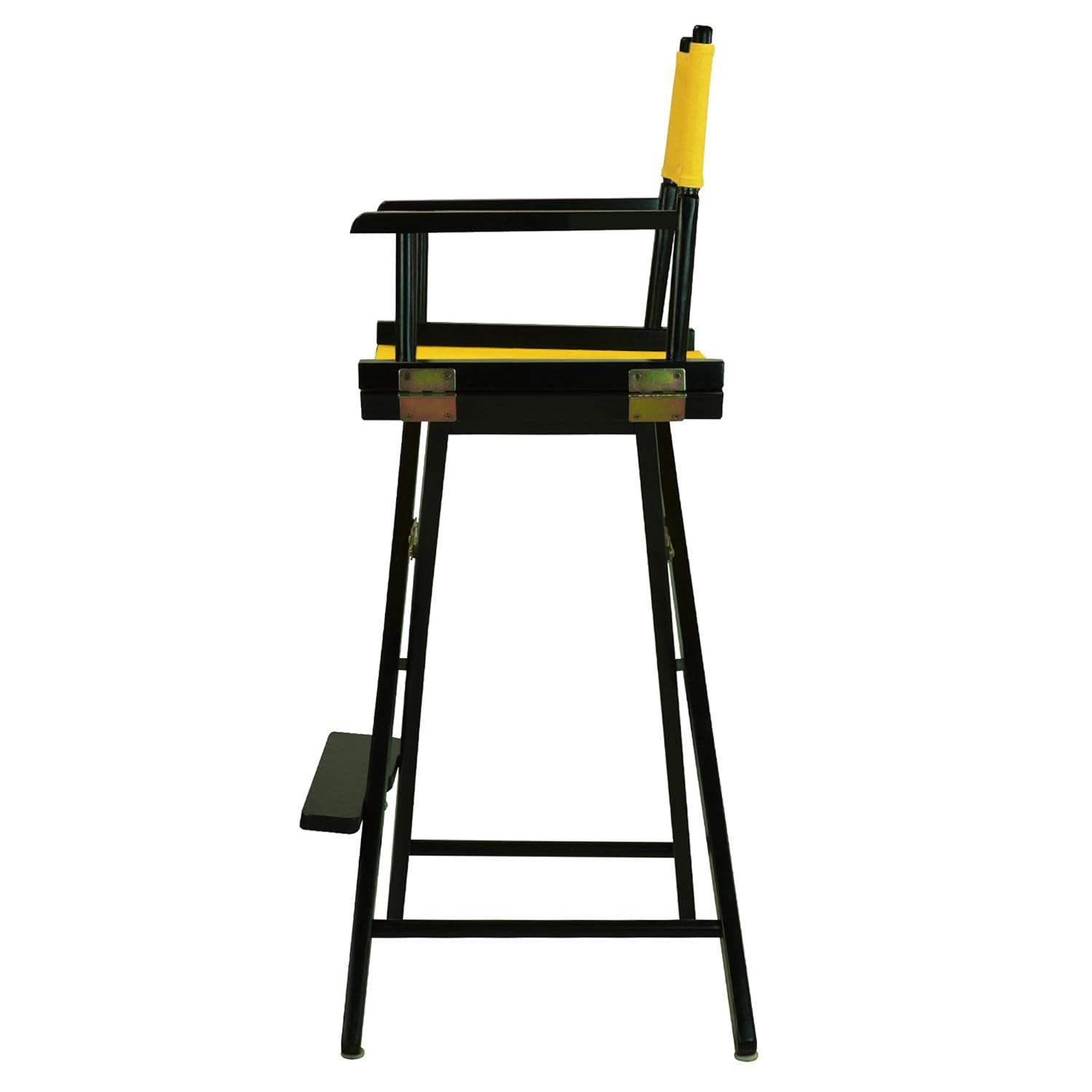 "30" Director's Chair Black Frame-Gold Canvas"