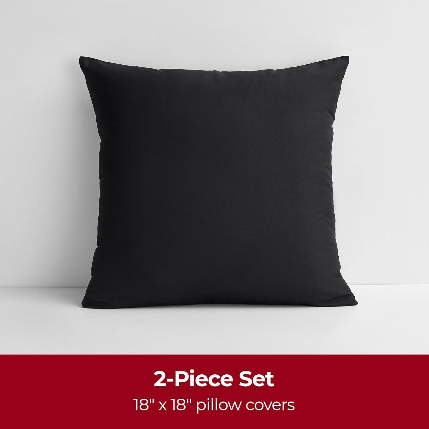 Mellanni Decorative Throw Pillow Covers with Pinsonic Quilt Stitching, 12x20, Burnt Sand, 2 Count