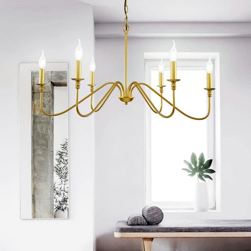 Enspijk 6-Light Classic Iron Candle Chandelier