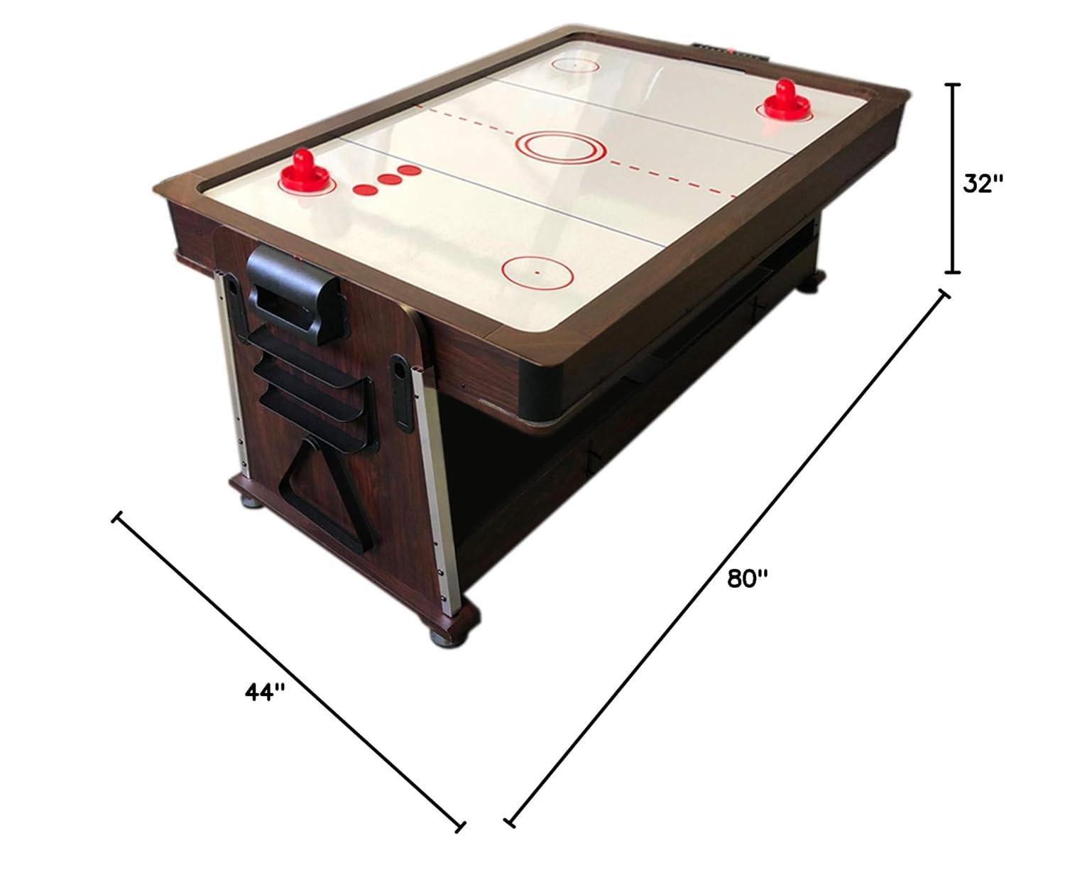 Simba USA Inc Pool Table 7ft Red + Air Hockey + Table Tennis + Table – Crown