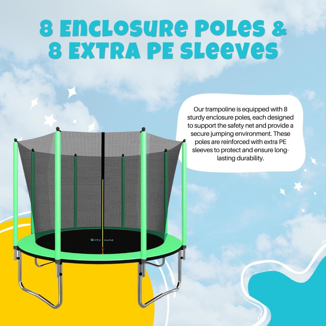 SKYBOUND Skybound 10' Round Backyard Trampoline with Safety Enclosure