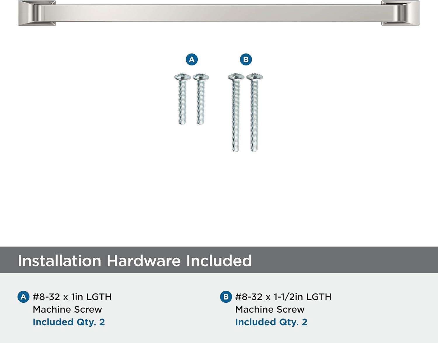 Amerock Westerly 8-13/16 inch (224mm) Center-to-Center Polished Nickel Cabinet Pull