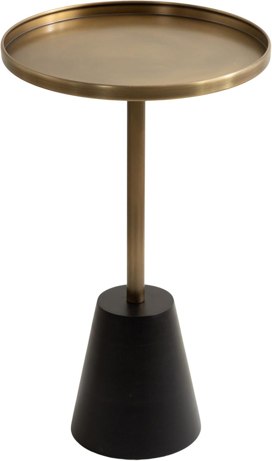 Kate and Laurel Tira Round Side Table, 14x14x24, Gold
