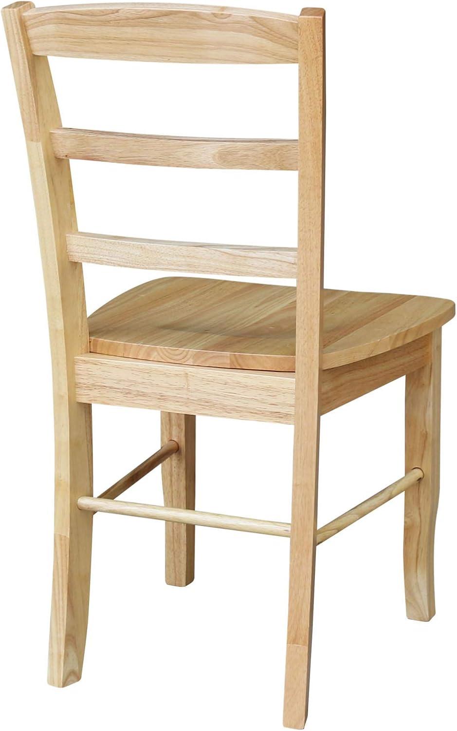 Natural Wood Ladderback High Side Chair Set