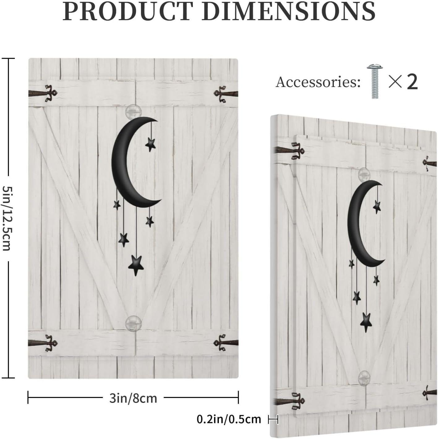 Sunyuer Sea Starfish Beach Decorative Wall Plate, 1 Gang Single Blank Outlet Cover Decorative Switch Plate for Kitchen Bathroom Bedroom, 4.5x2.76 Inch