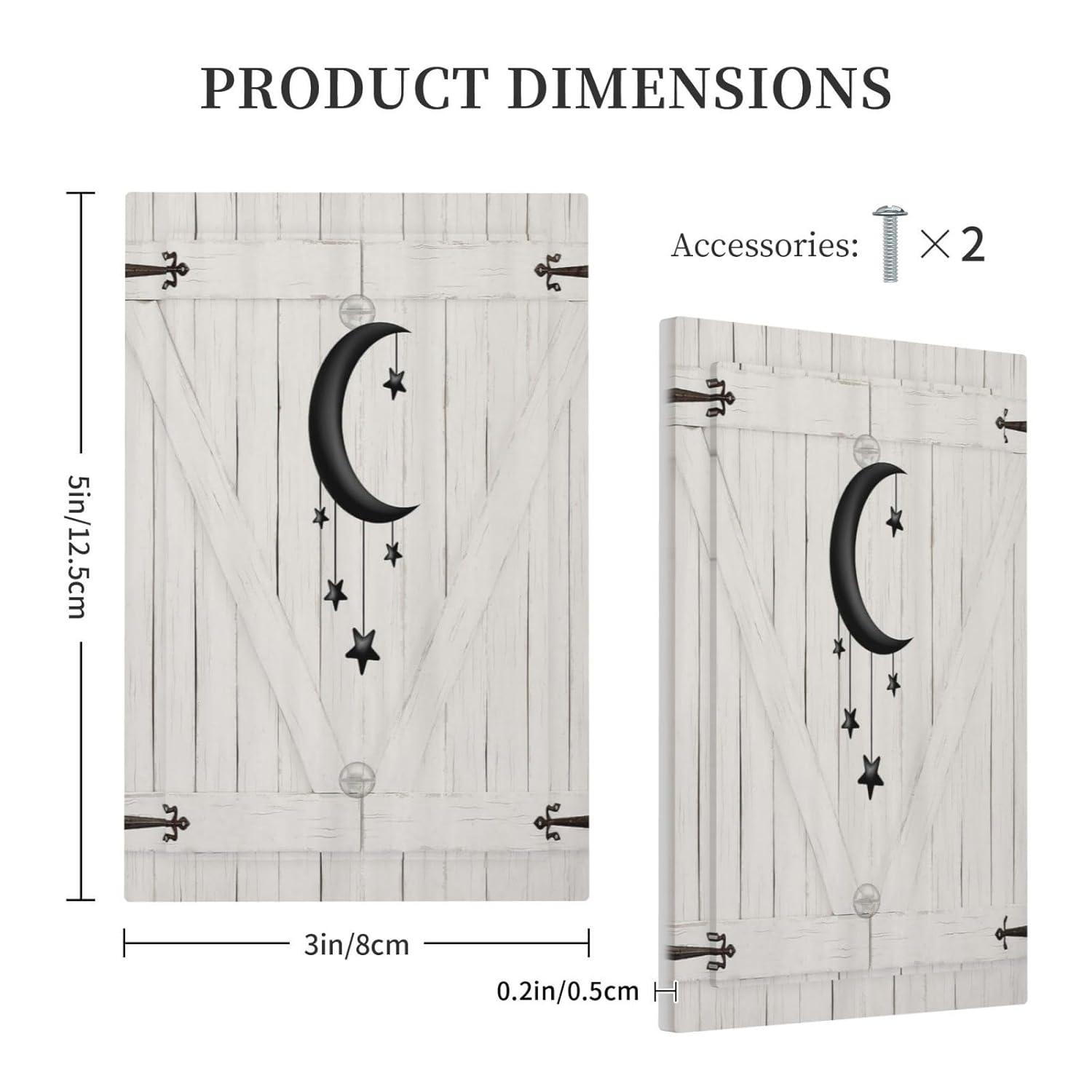 Sunyuer Sea Starfish Beach Decorative Wall Plate, 1 Gang Single Blank Outlet Cover Decorative Switch Plate for Kitchen Bathroom Bedroom, 4.5x2.76 Inch