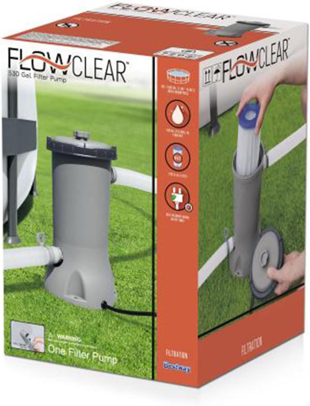 Bestway Bestway Flowclear 530 Gallons per Hour Above Ground Swimming Pool Filter Pump
