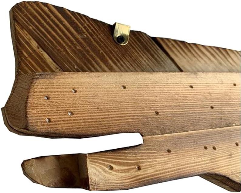 Rustic Wooden Nautical Hanging Handcarved Whale Wall Decor, Distressed Whale Wall Sculpture Indoor Outdoor Beach Themed Decoration 16''H