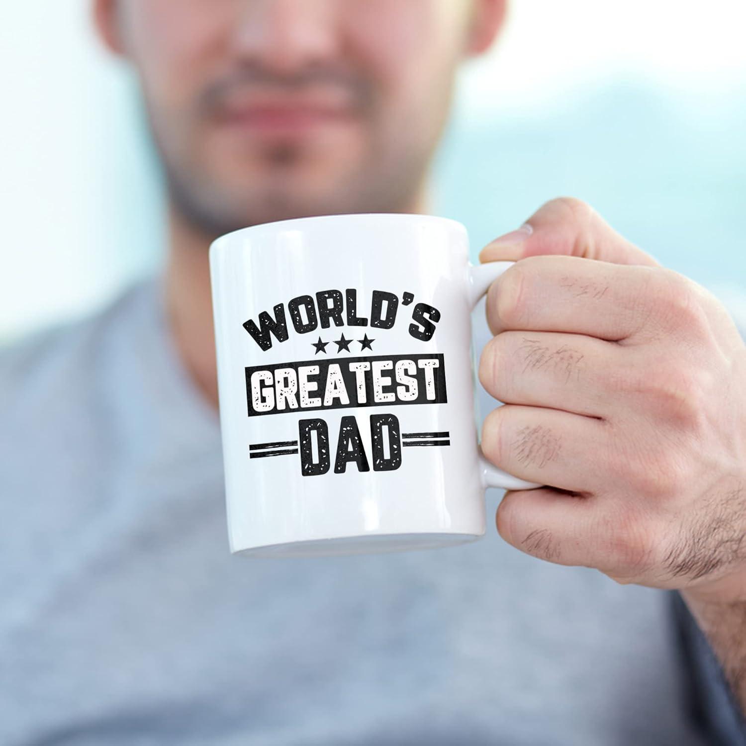 Worlds Greatest Dad Best Father Gift Funny DT White Coffee 11 Oz Mug