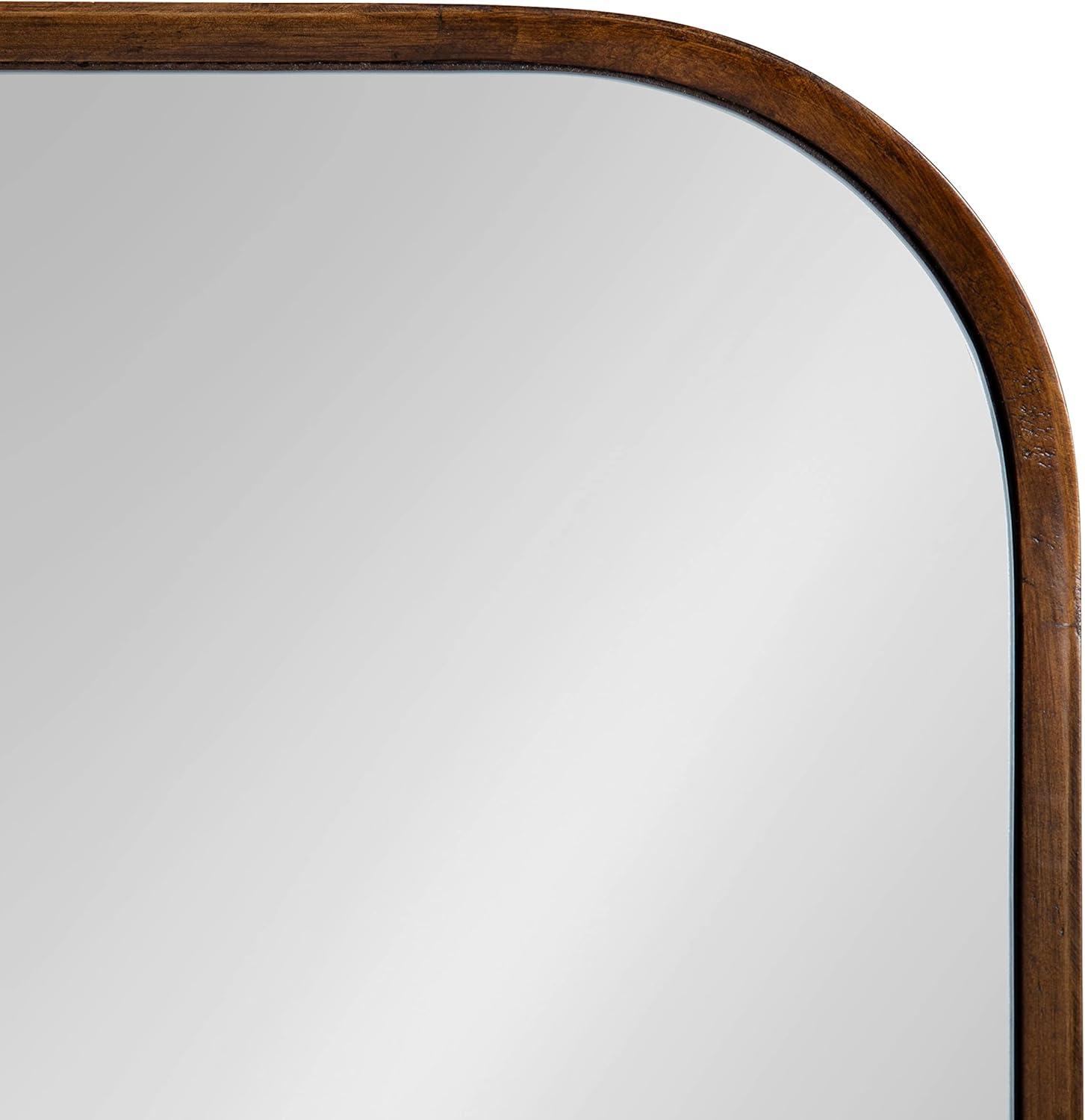 Nordlund Modern Walnut Brown Wood Framed Wall Mirror, 23x35