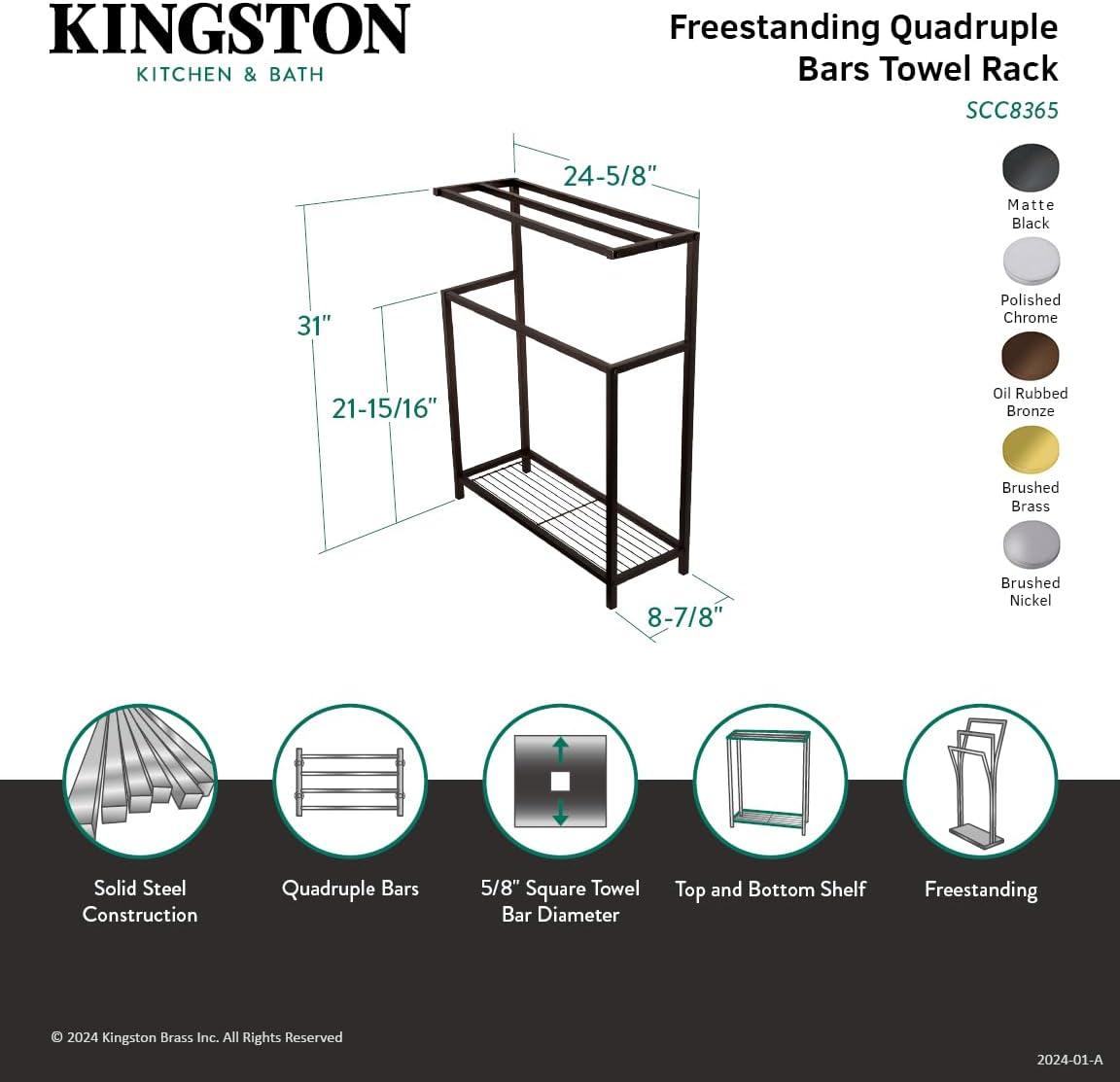 Kingston Brass SCC8360 Kingston Brass Edenscape Freestanding Towel Rack