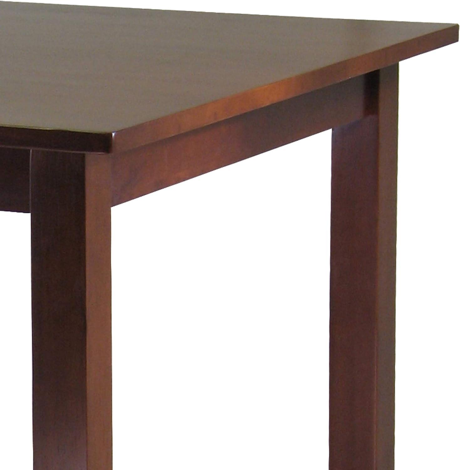 Parkland 34" Walnut Wood Square Bar Height Table