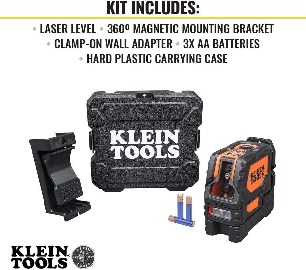 Klein Tools 93LCL Self-Level Cross-Line Laser Level with Plumb Spot