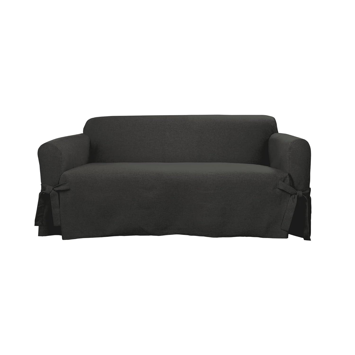 Sure Fit Polyester Box Cushion Loveseat Slipcover