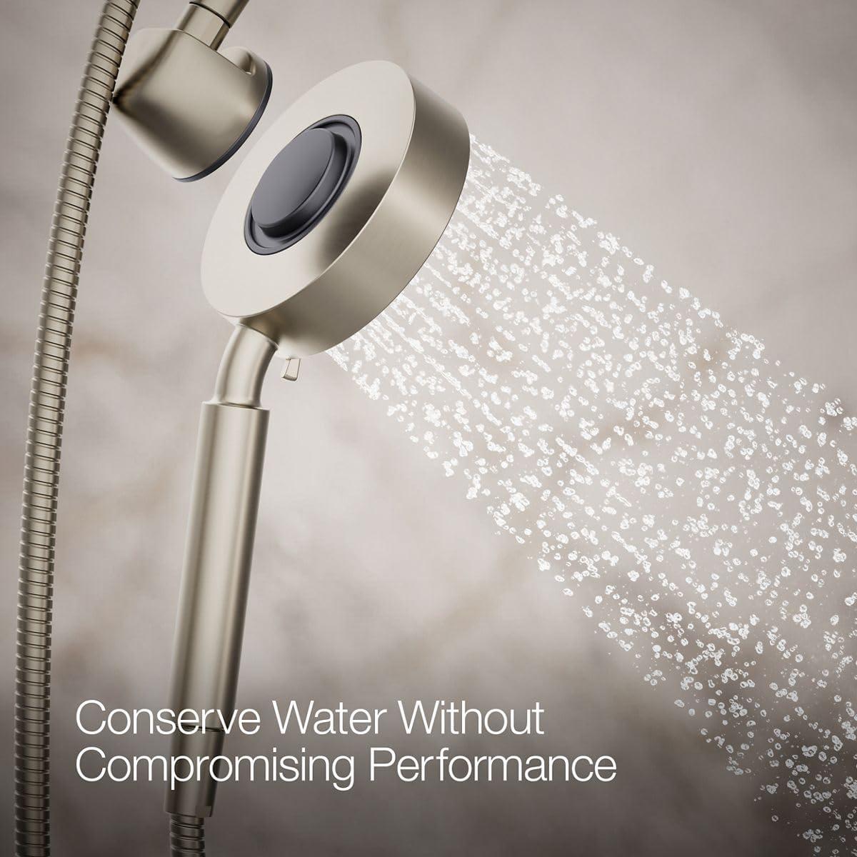 Kohler Purist® 2-In-1 Multifunction Shower Combo Kit, Showerhead and Handshower, Three Spray Settings
