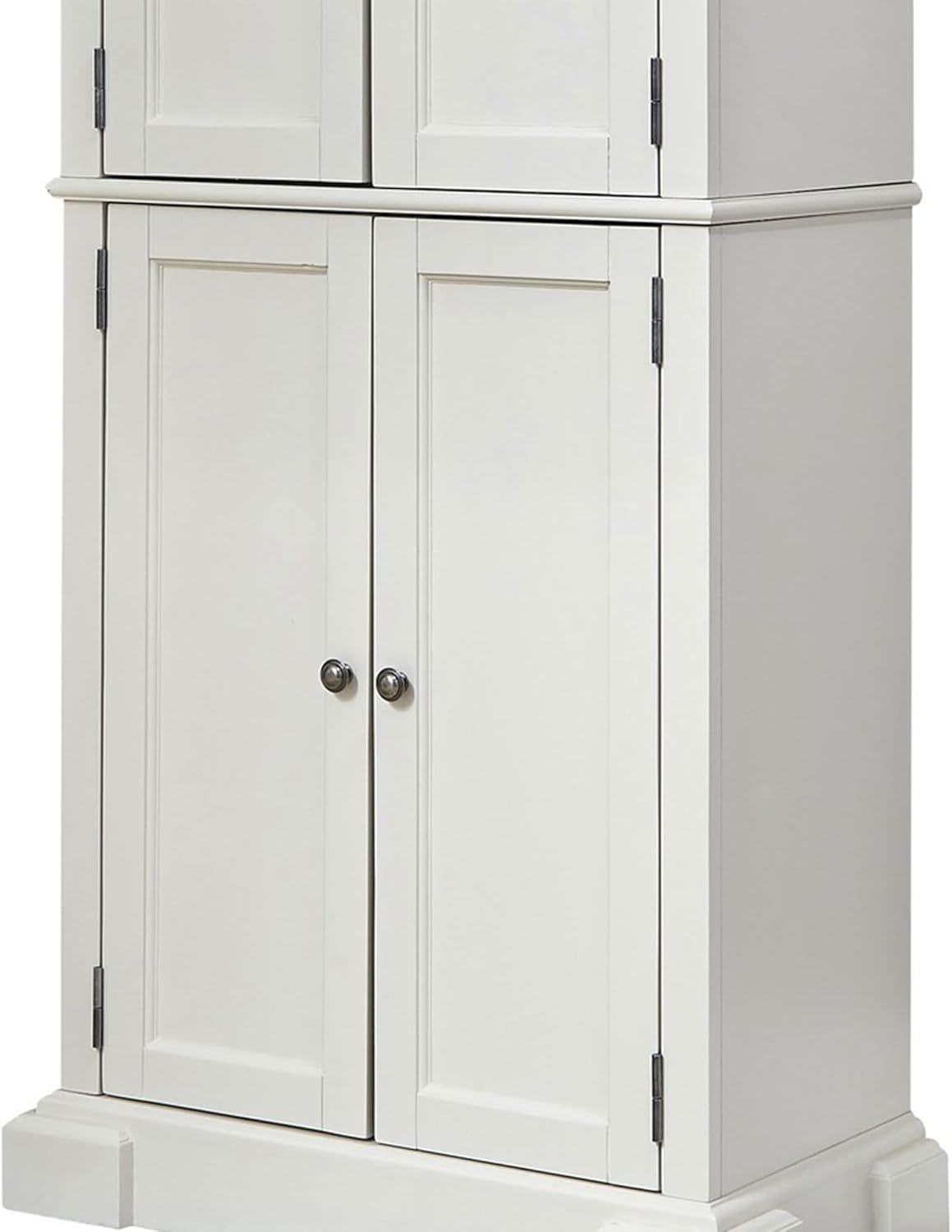 Americana White Hardwood Pantry with Adjustable Shelving