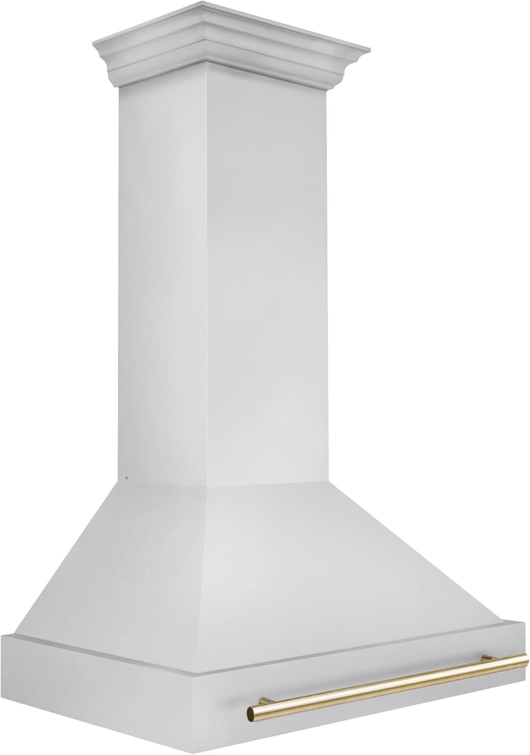 ZLINE ZLINE Autograph Edition 36 in. Stainless Steel Range Hood W/ Stainless Steel Shell & Champagne Bronze Handle 8654STZ-36-G