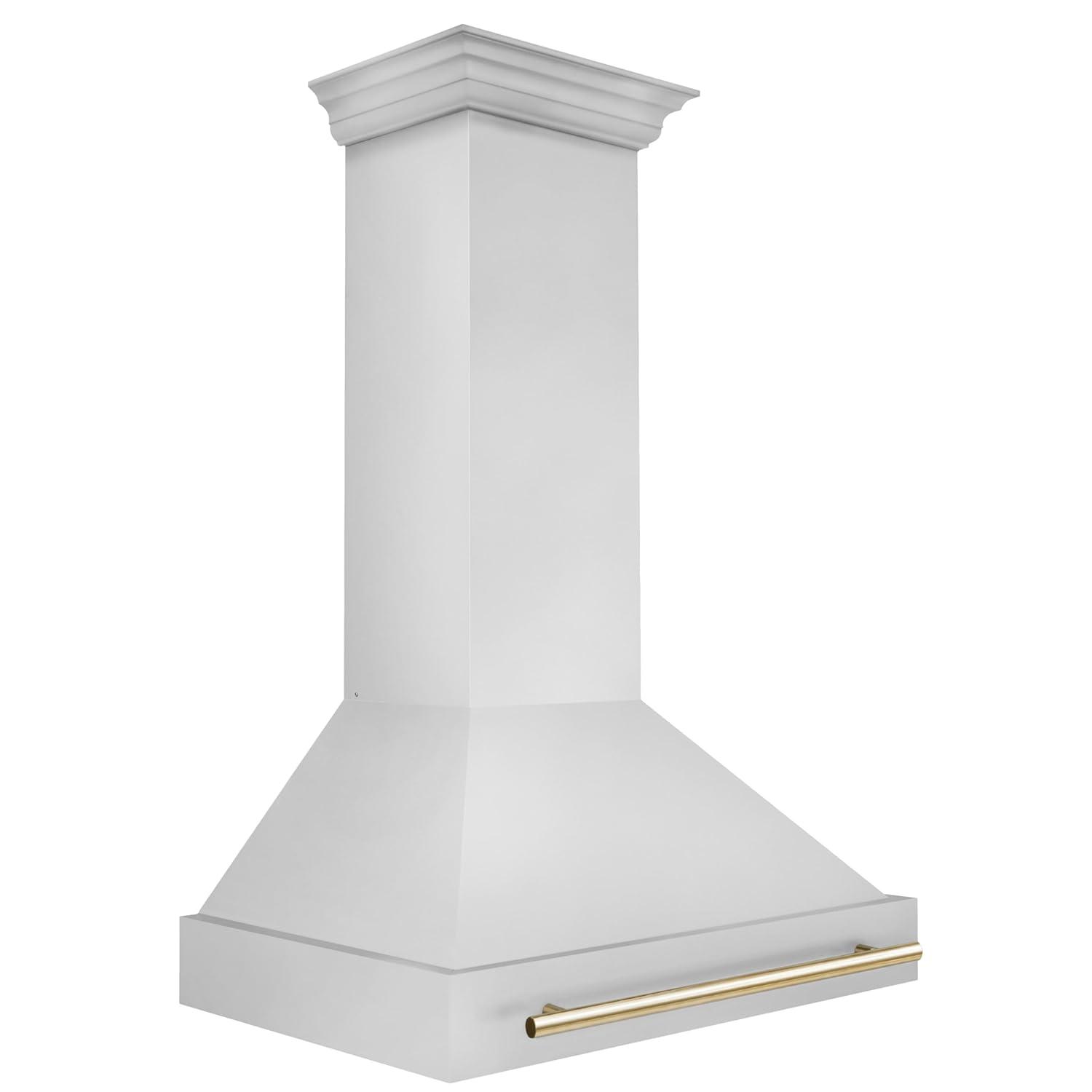 ZLINE ZLINE Autograph Edition 36 in. Stainless Steel Range Hood W/ Stainless Steel Shell & Champagne Bronze Handle 8654STZ-36-G