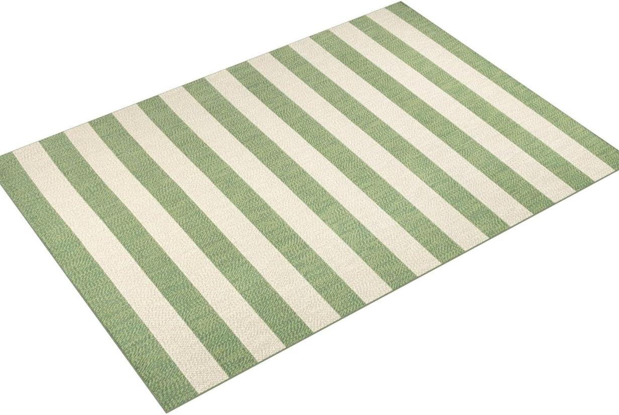 Negril Two-Tone Wide Stripe Indoor/Outdoor Area Rug - JONATHAN Y