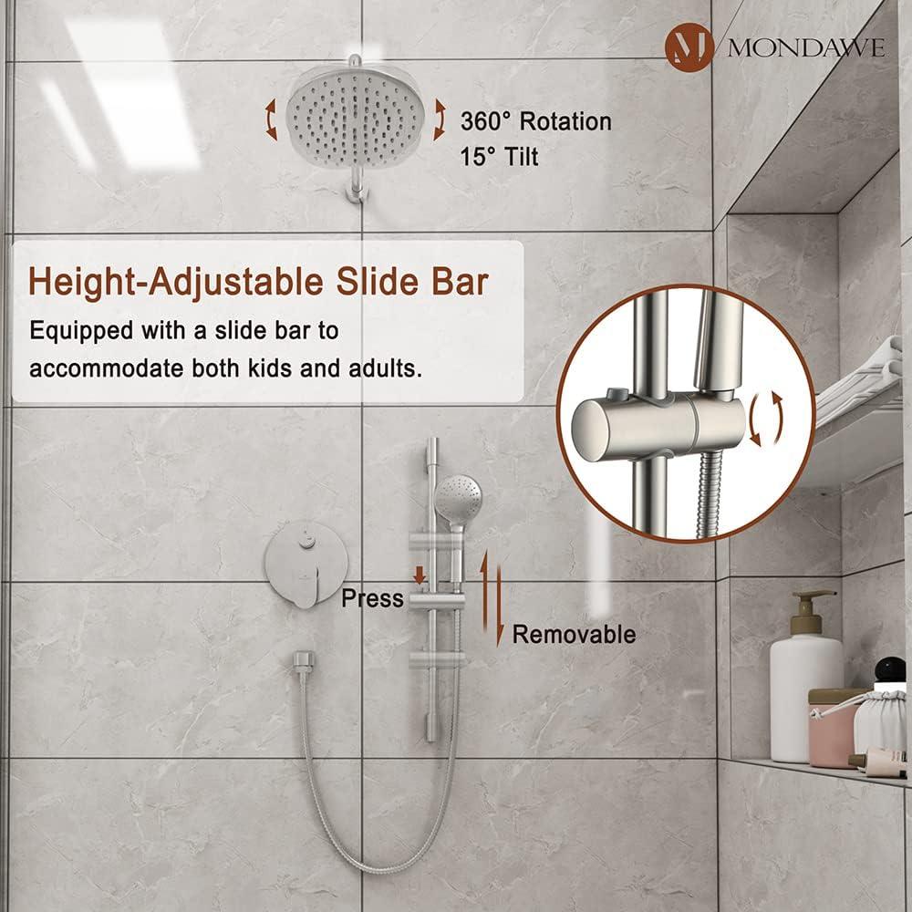 Calliope Wall Mounted 2-Function Retro Pressure-Balanced Shower System with 3 Setting Handheld