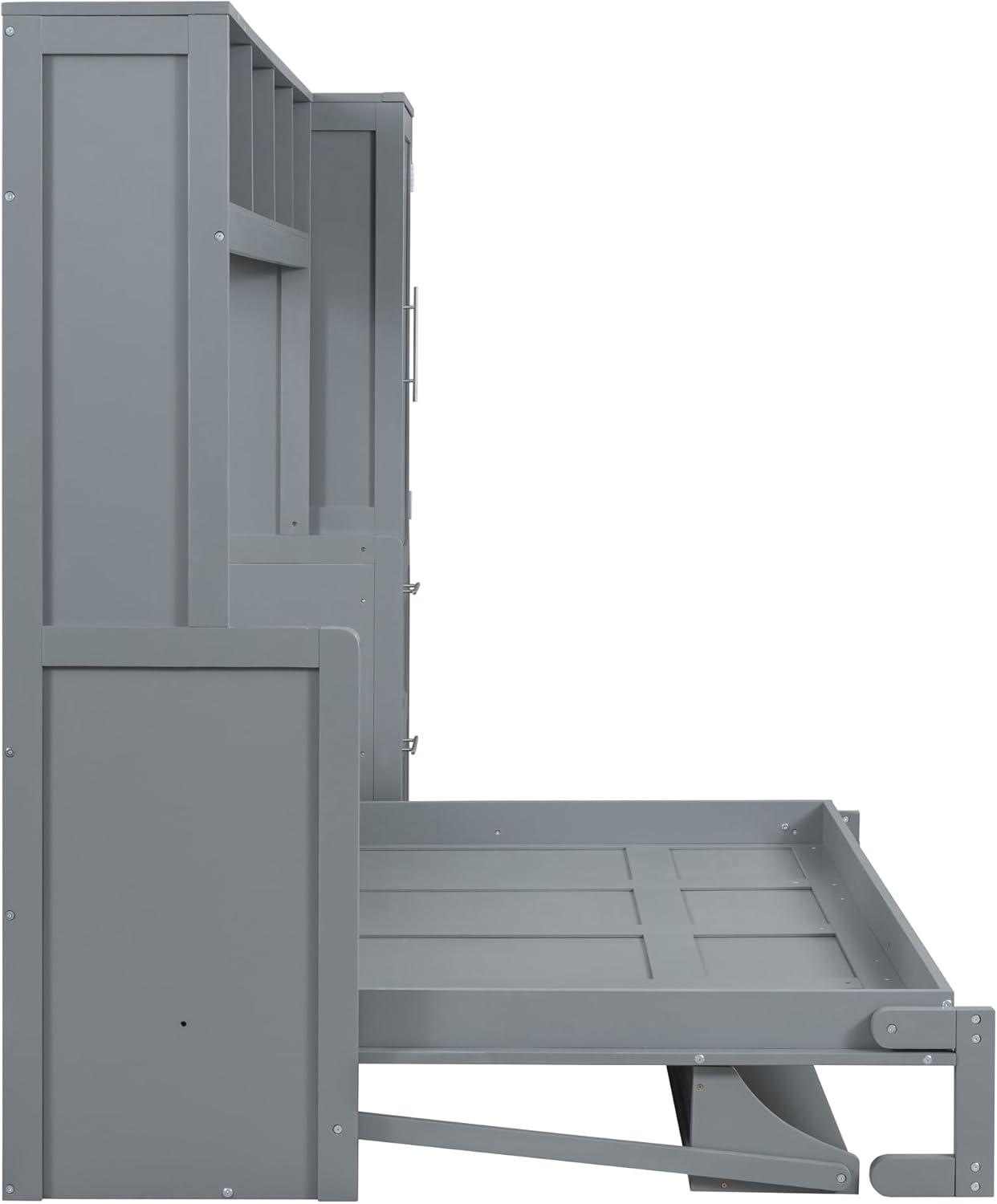 Galibens Murphy Bed Wall Bed With Closet And Drawers