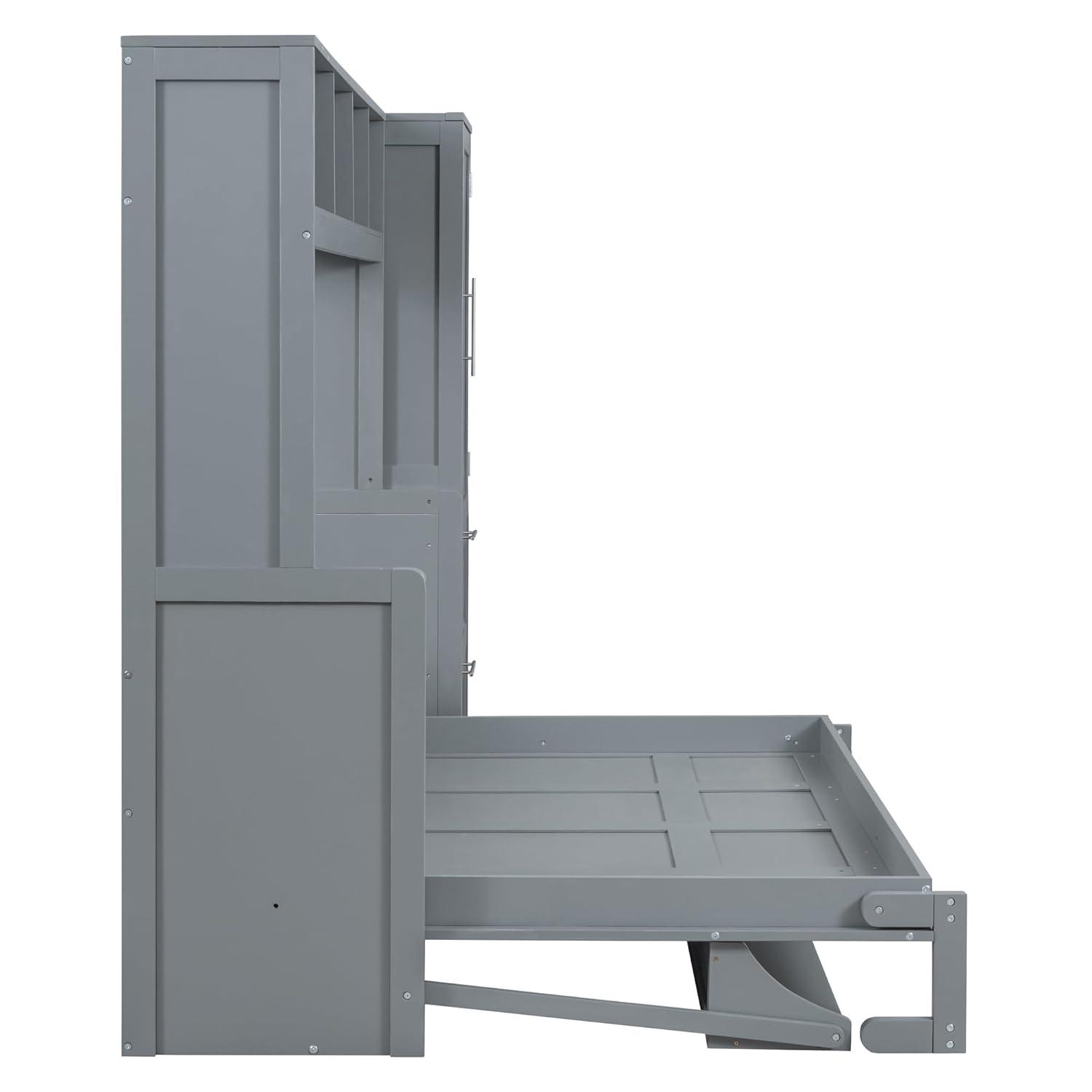 Galibens Murphy Bed Wall Bed With Closet And Drawers