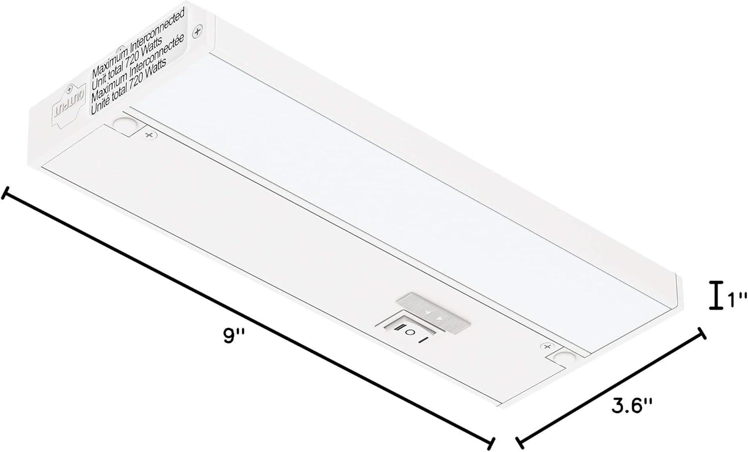 Inlight 9-inch 3 Color Levels Dimmable LED Under Cabinet Lighting, 2700K/ 3000K/4000K