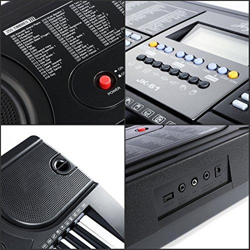 61-Key Electronic Keyboard Pack with Headphones,Microphone,Stand,Stool,and Power Supply-The electronic keyboards (Pack of 1)