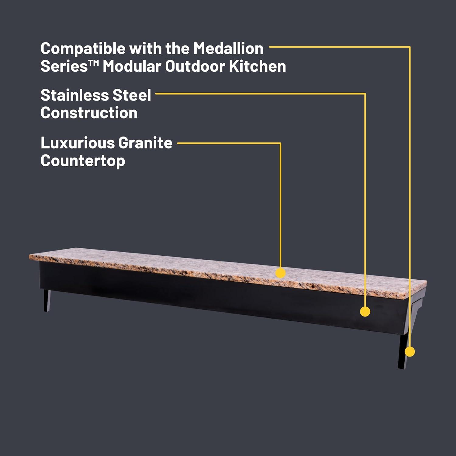 Charbroil Medallion Series Modular Outdoor Kitchen Granite Bar Top Component