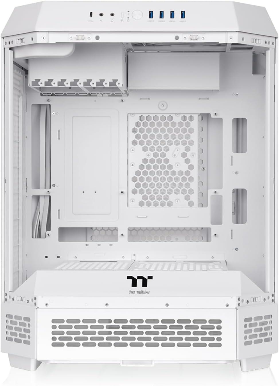 Thermaltake The Tower 600 Snow Mid Tower Chassis - Mid-tower - Snow - Tempered Glass, SPCC - 2 x 140mm Fan(s) Installed - Mini ITX, Micro ATX, ATX Motherboard Supported - 9 x Fan(s) Supported - 1 x...