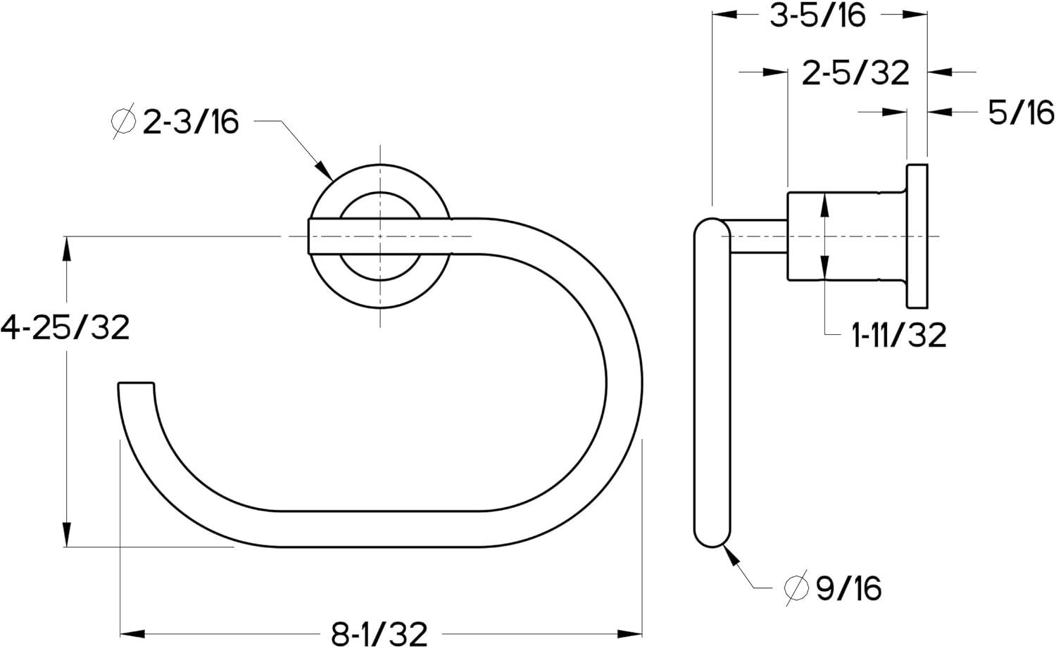 Contempra Wall Mounted Towel Ring