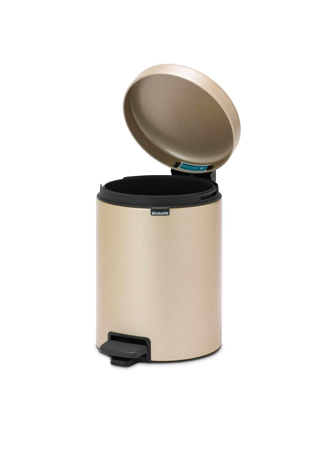 Brabantia NewIcon Step On Trash Can, 1.3 Gallon (5 Liter)