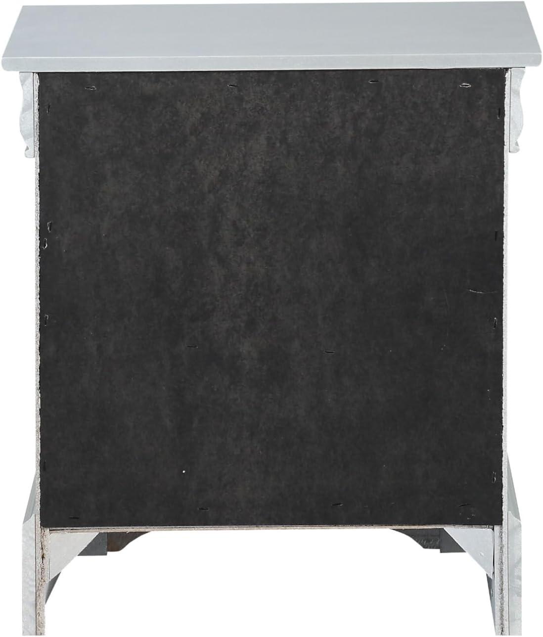 ACME Louis Philippe III Nightstand - Platinum - 24 x 22 x 16 in.