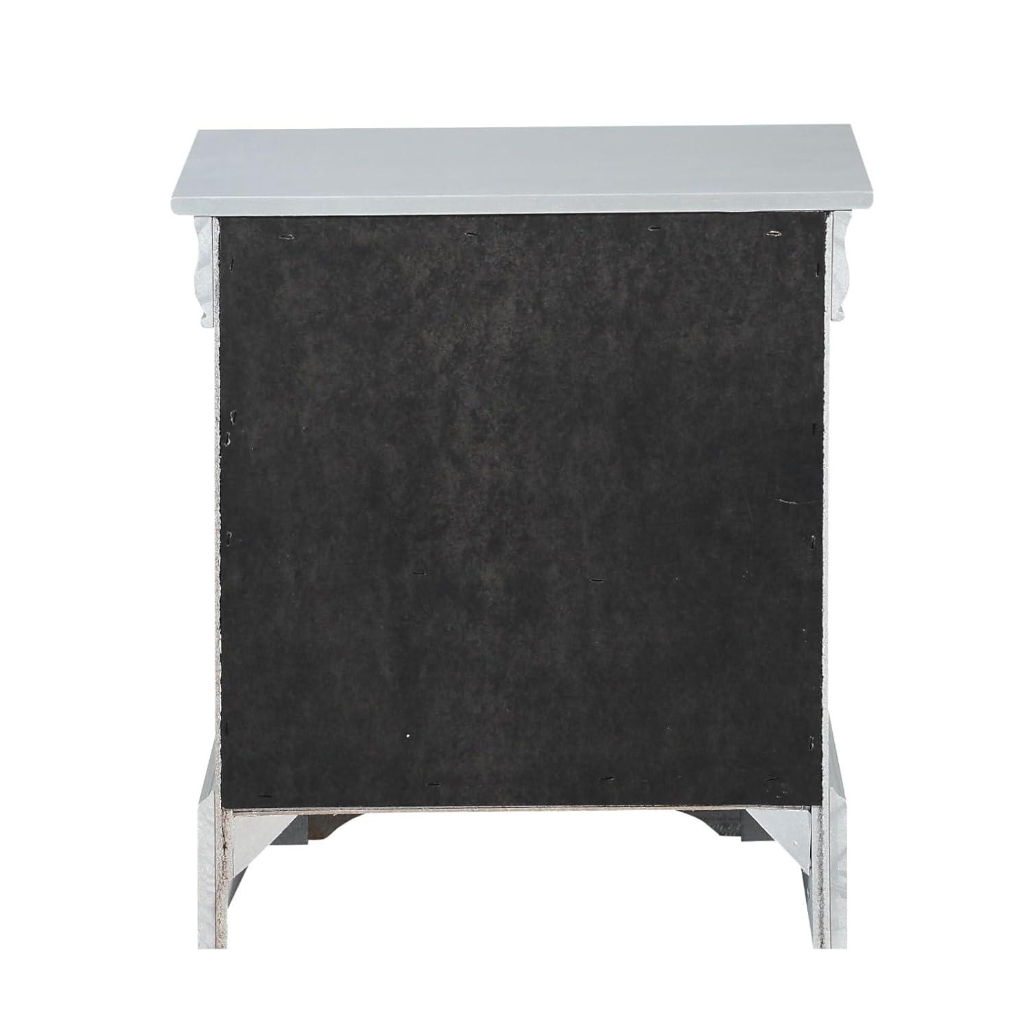 Acme Furniture Louis Philippe III Nightstand Platinum Finish