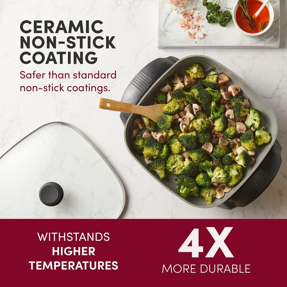 Elite Gourmet Healthy Ceramic Coated Electric Skillet