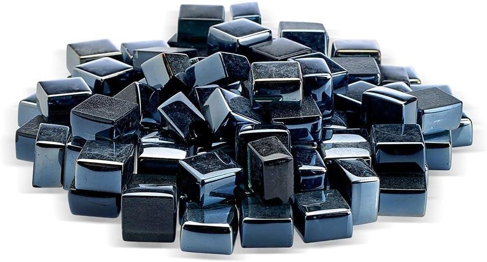 Black Reflective Glass Cubes for Fire Features, 10 lb Bag