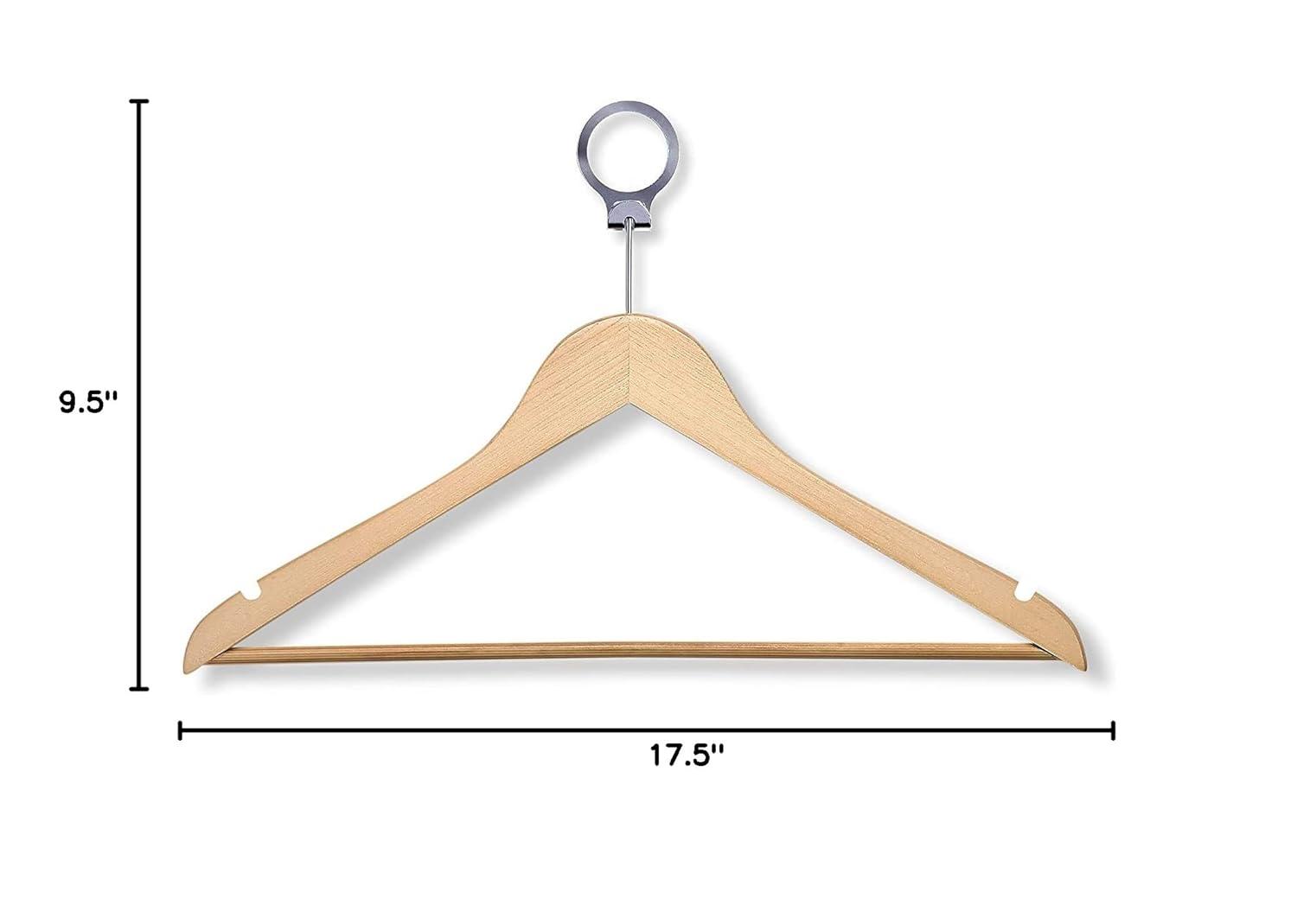 Rebrilliant Rogin Wood Standard Hanger for Suit/Coat (Set of 24)