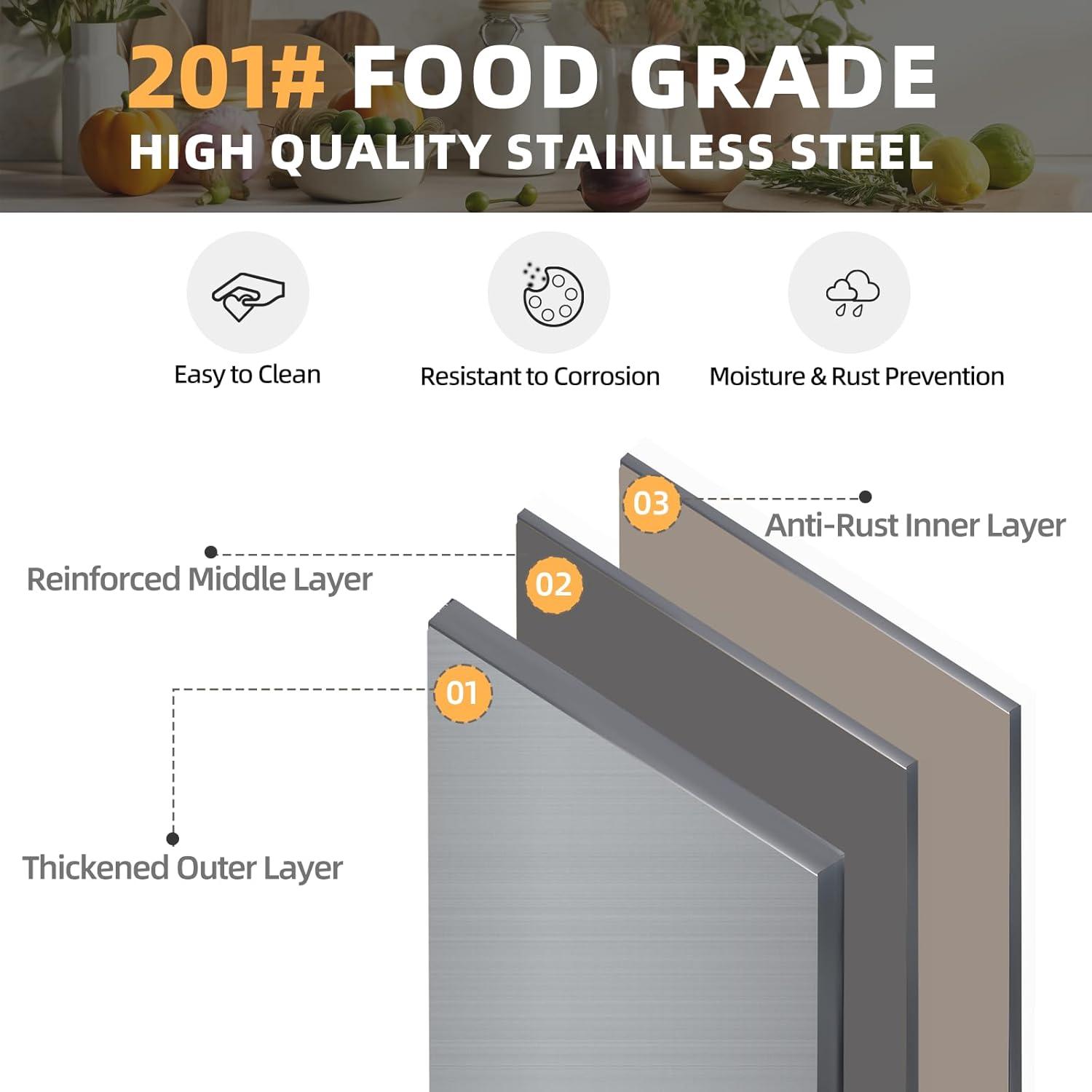 48" x 24" Food Prep Table Kitchen Work Table Stainless Steel Table Heavy Duty Metal Kitchen Prep Table Commercial Kitchen Prep & Work Table,Galvanized