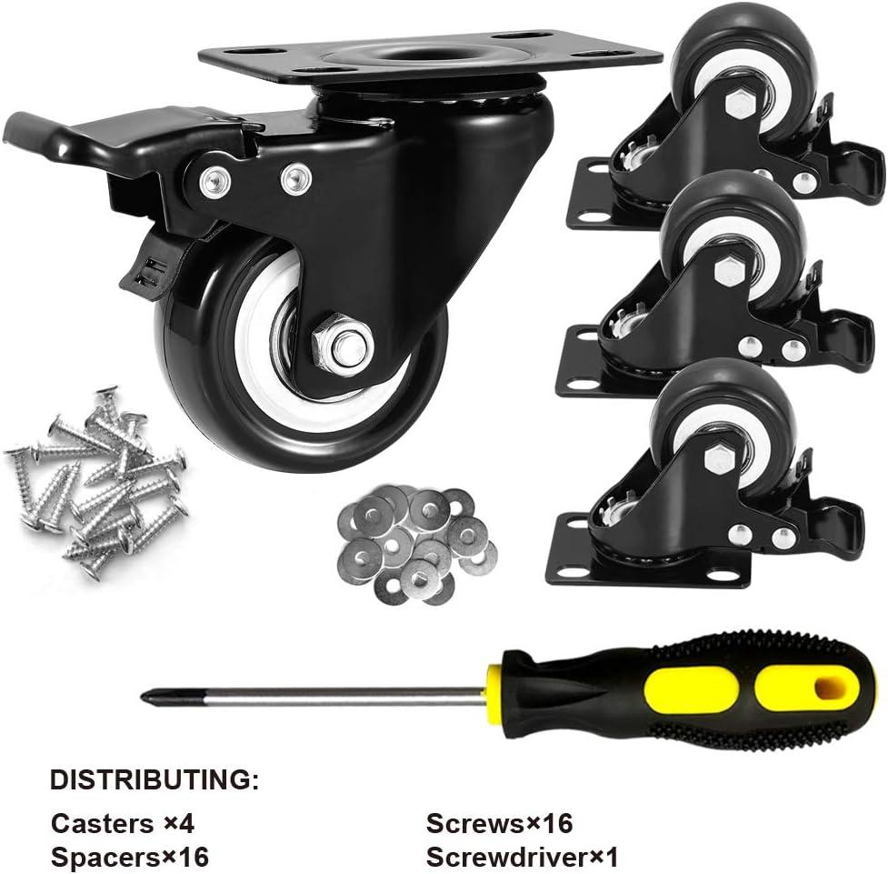 Swivel Plate Casters (Set of 4)