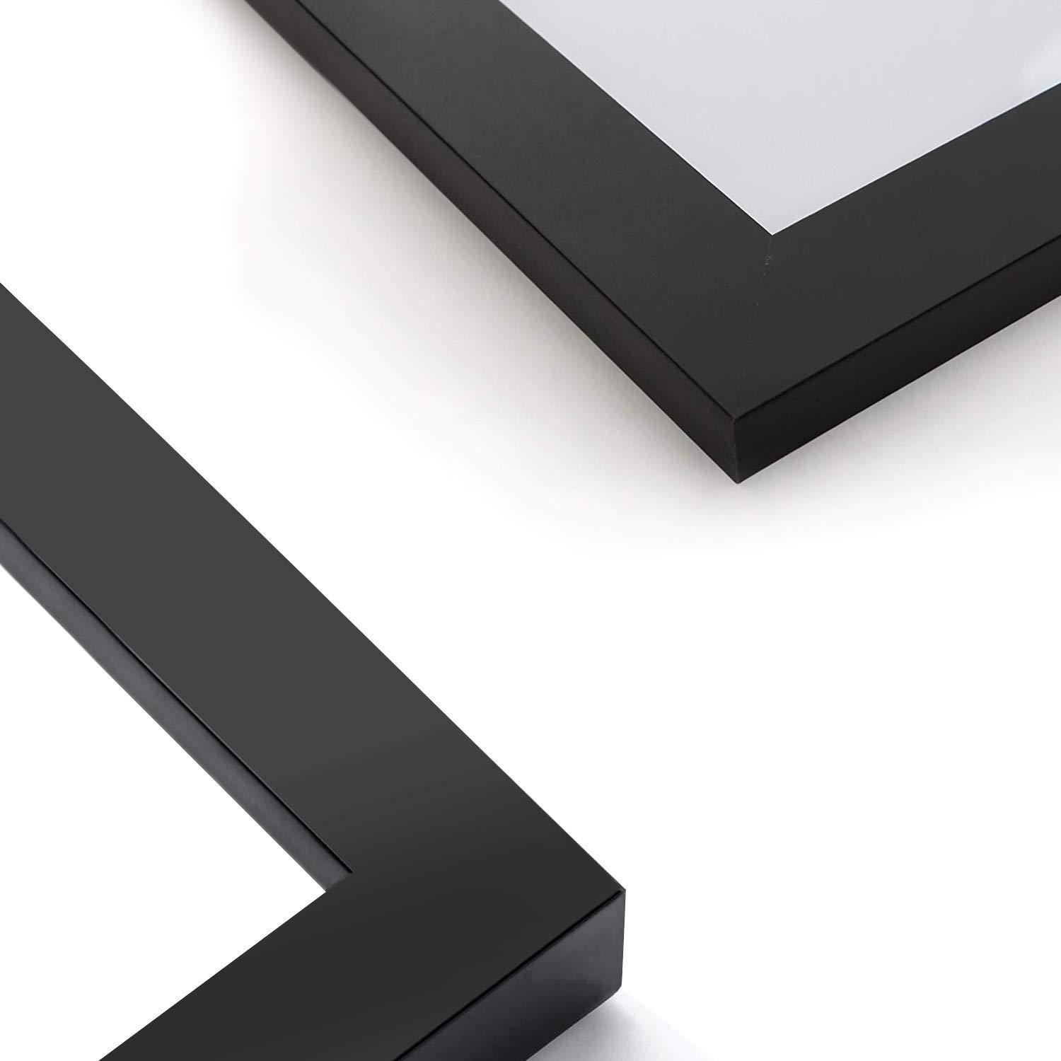 Adeco Trading Black Solid + Manufactured Wood Picture Frame