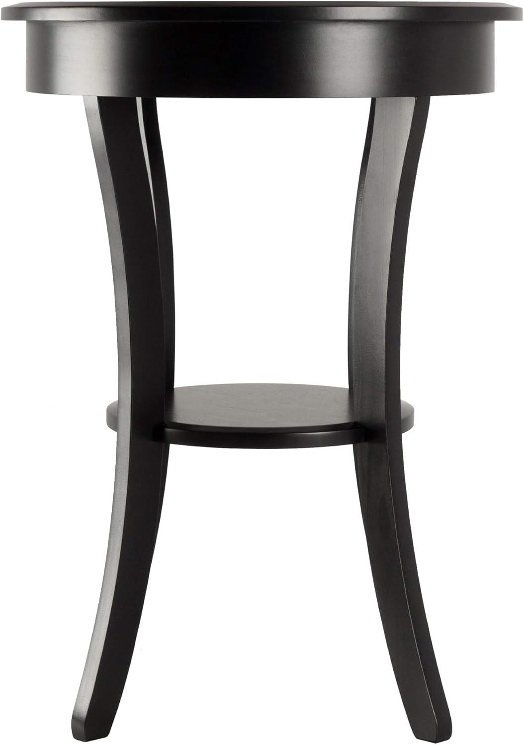 Sasha Round Accent Table - Black - Winsome