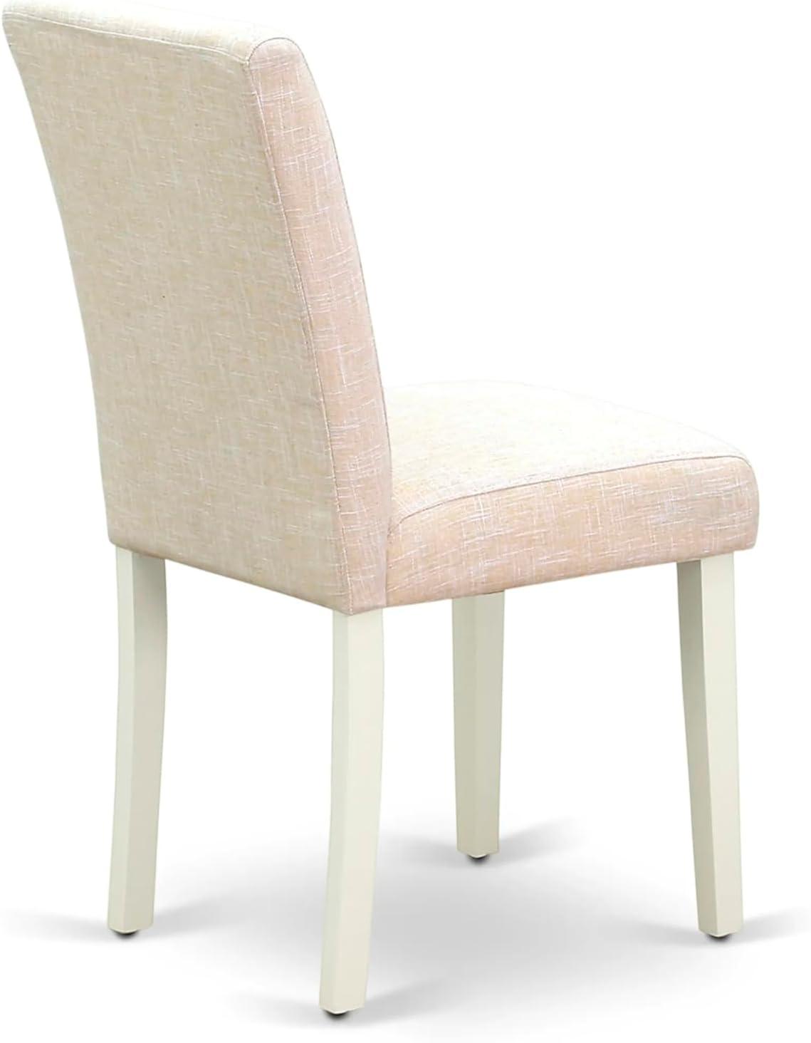 East West Furniture Dining Room Set Linen White, AVAB7-LWH-02