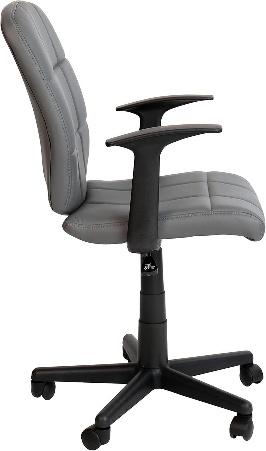 ColorLife Bonavant Mid-Back Quilted Vinyl Swivel Task Office Chair