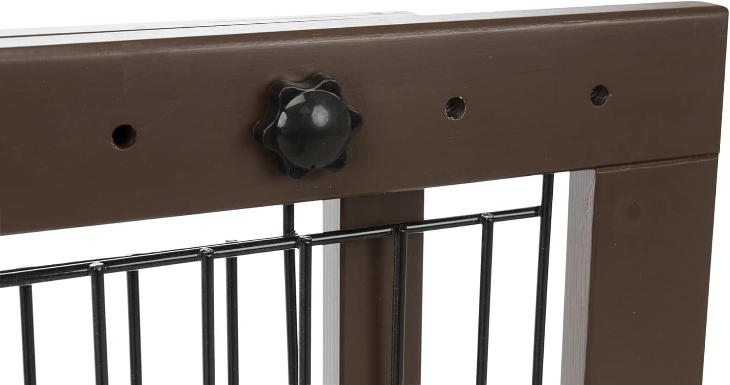 TRIXIE TRIXIE Freestanding Pet Gate with Pet Door, Adjustable Width, 22.5 in Height