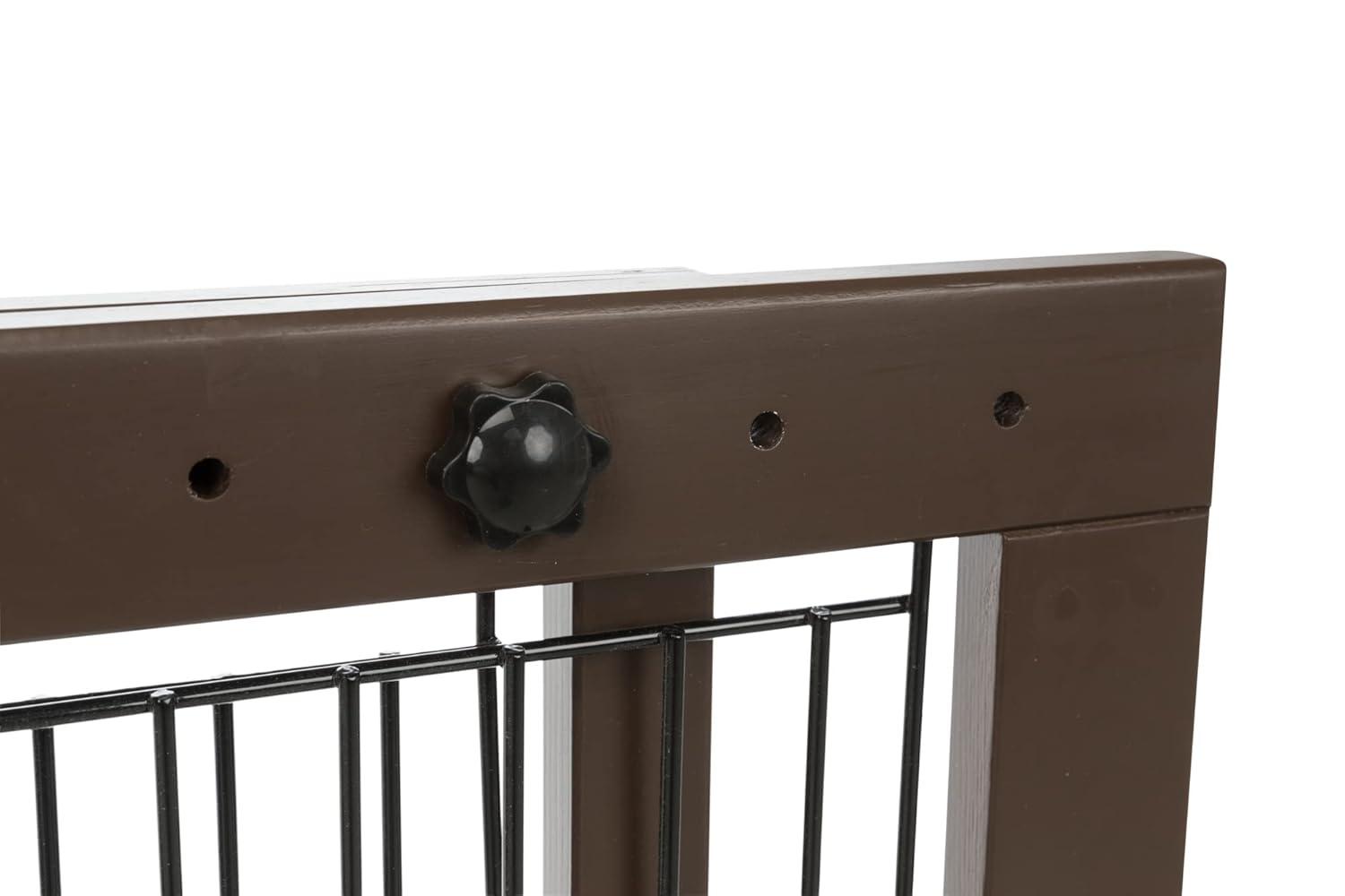 TRIXIE TRIXIE Freestanding Pet Gate with Pet Door, Adjustable Width, 22.5 in Height