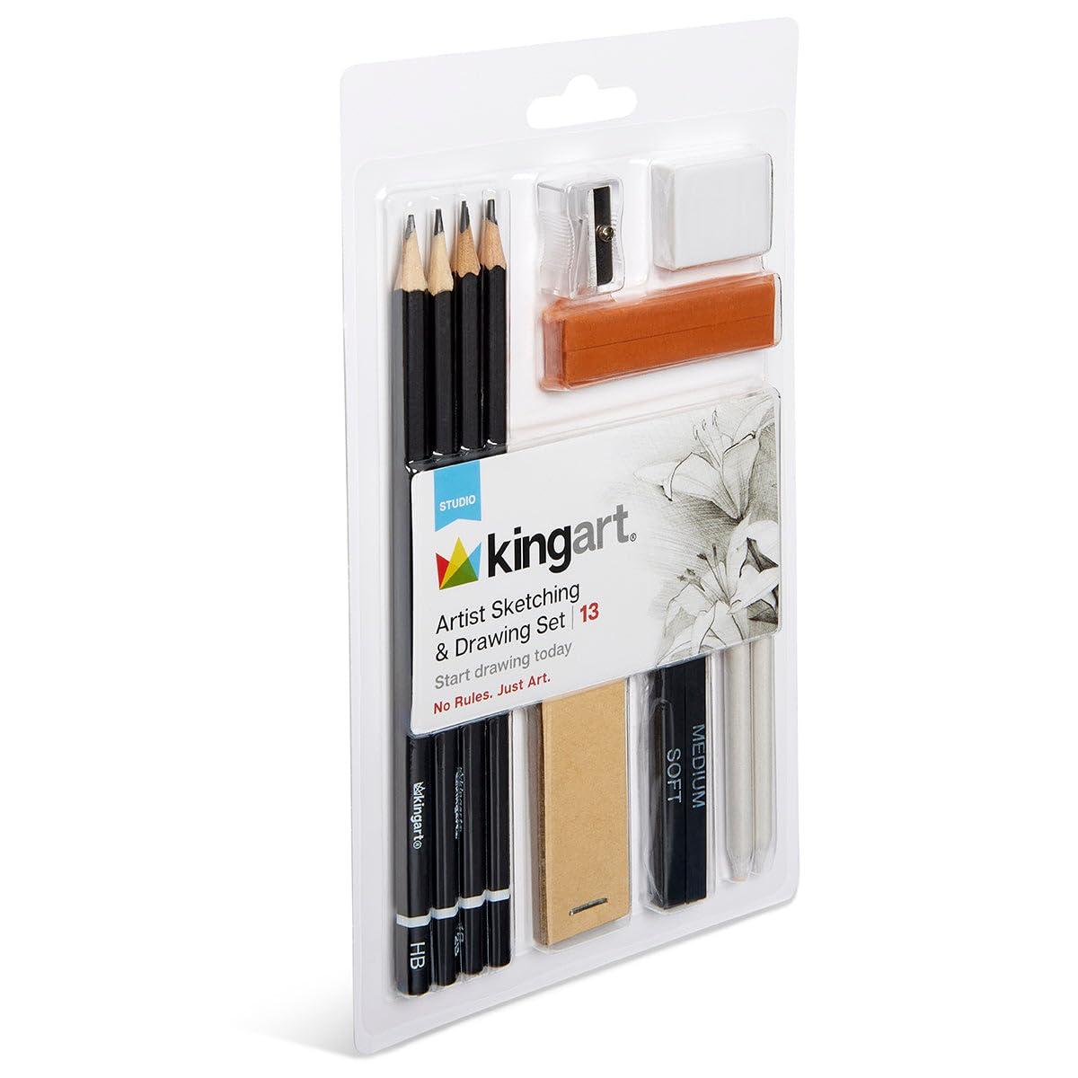 KINGART Sketch & Draw Set, 13 pc