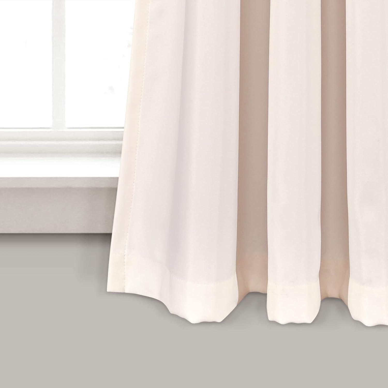 Lush Decor Weeping Flowers Floral Room Darkening Thermal Rod Pocket Curtain Panels (Set of 2)