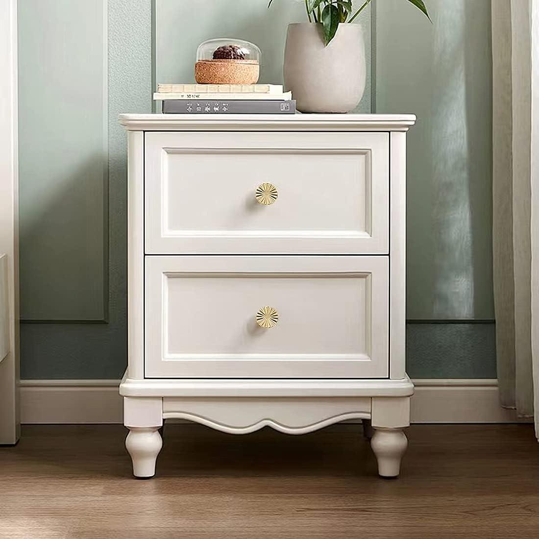 2 Pack Gold Cabinet knobs Kitchen Cabinet Pulls with Vintage Cupboard Drawers Hardware Dresser Drawer Handles Kitchen Cabinet Handles (Single Hole, 2 Pack, Brushed Gold)