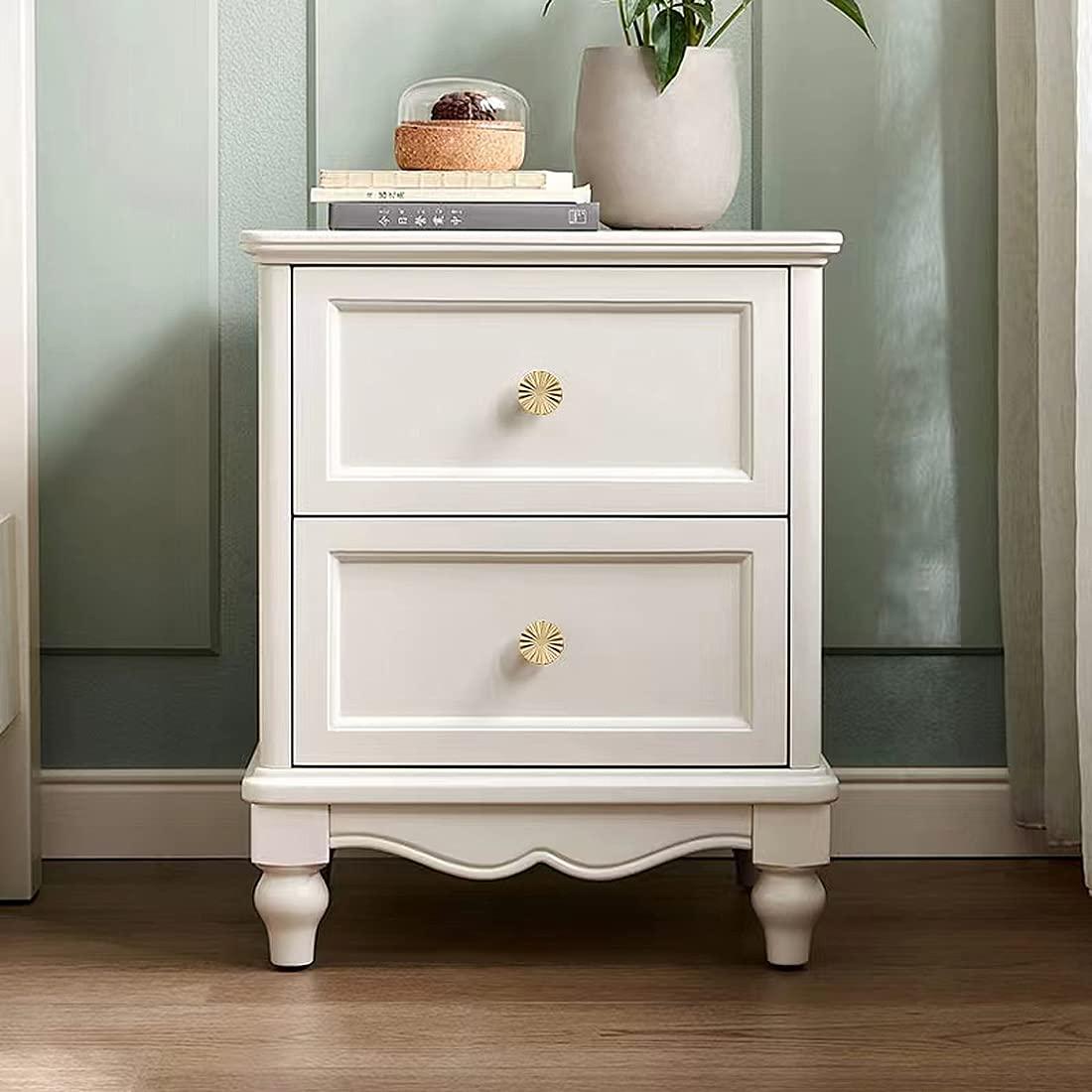 2 Pack Gold Cabinet knobs Kitchen Cabinet Pulls with Vintage Cupboard Drawers Hardware Dresser Drawer Handles Kitchen Cabinet Handles (Single Hole, 2 Pack, Brushed Gold)