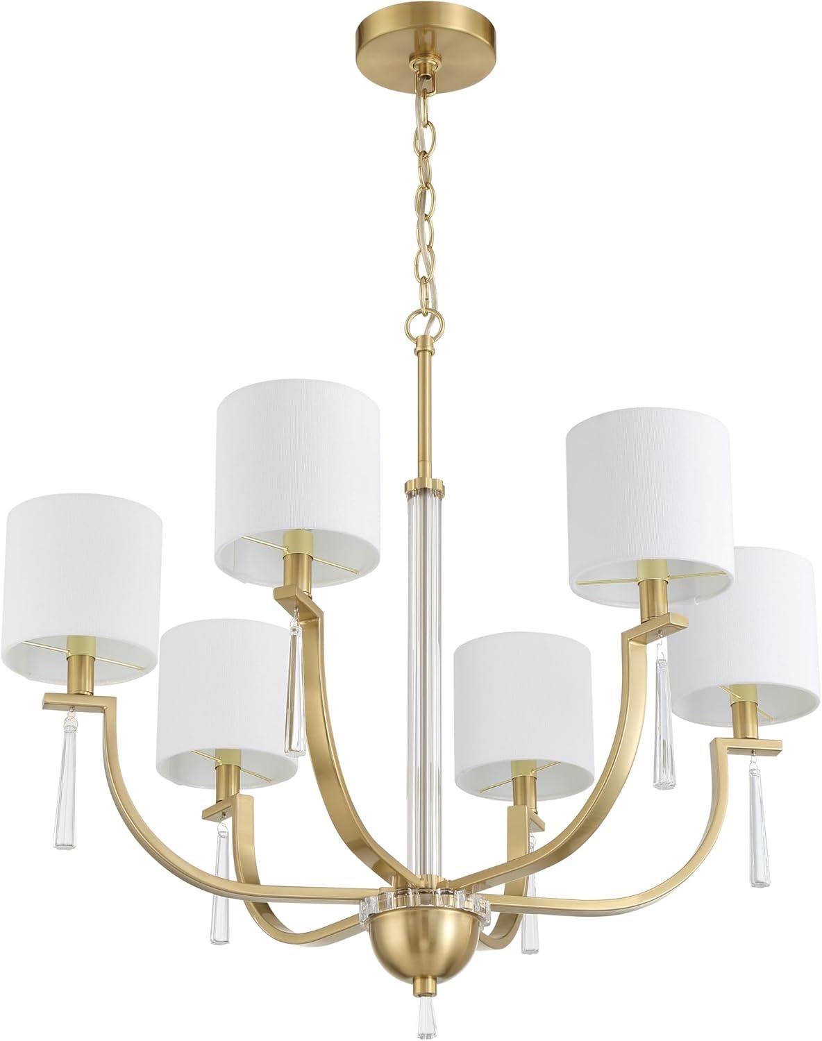 Craftmade Lighting Fortuna 6 - Light Chandelier in  Satin Brass